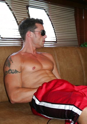Hot latin stud jerking off dick by ManAvenue image 3