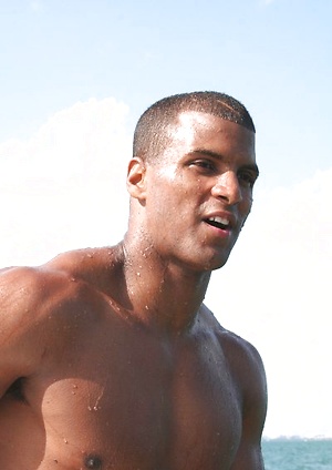 Latin muscle man jacking off dick by ManAvenue image 1