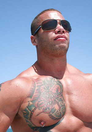 Matthew Rush jerking off outdoors by ManAvenue image 1