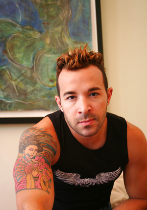 Hot tattooed guy jacking off