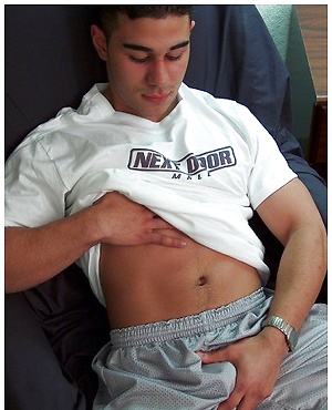 Omar plays with his cock by Nextdoor Male image 13