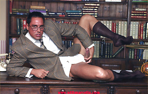 Marcello interviews a new male assistant on the phone then wanks hard by With Marcello image 10