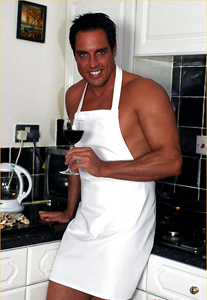 Cooking in the nude makes Marcello's cock rock solid by With Marcello image 1