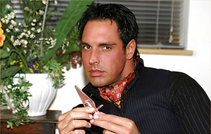 Marcello trying out his new butt plug and wearing pantyhose by With Marcello image 8