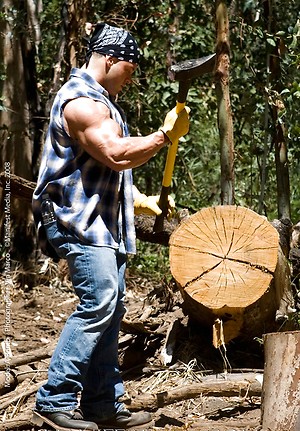 Muscule man posing in a woods by Manifest Men image 4