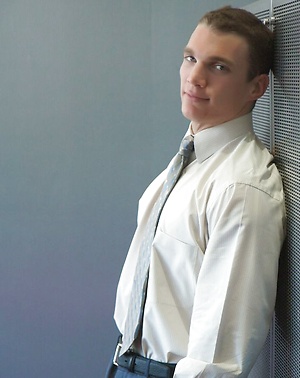 Office hunk Matt Casey shows his perfect body