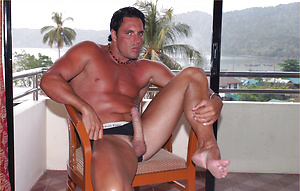 Hunky Marcello rubbing his cock and exploding cum by With Marcello image 7