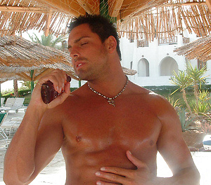 Gorgeous hunk Marcello masturbates after a long swim