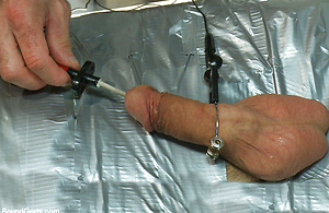 A private endures a brutal Army physical including mummification, E-Stim to cock and ass, whipping while in rope bondage and a brutal suspension fuck. by Bound Gods image 5