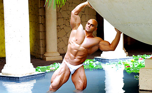 Bald pro bodybuilder Lukas Osladil by Muscle Gallery image 3