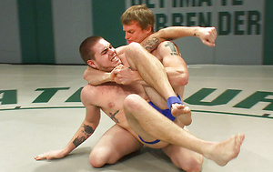 Four big dicked ripped studs battle it out in a powerful tag team match that ends with a hot tag team fuck finale.