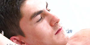 Muscular Straight Young Pup Josh Peter's gets his Big Uncut Cock Massaged! by English Lads image 11