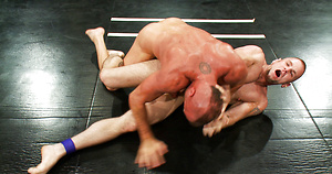 Tober Brandt returns from a long hiatus to take on rookie Chad Brock. Chad\\\'s got the size advantage, but Tober\\\'s got the attitude to win. These guys h by Naked Kombat image 4