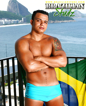 Denis Torres jacking off his fat cock by Brazilian Studz image 2