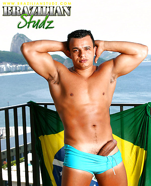 Denis Torres jacking off his fat cock by Brazilian Studz image 4