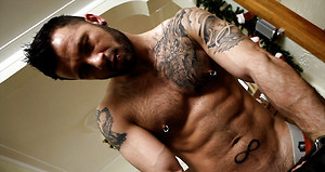Manuel jacking off his uncut cock by Maskurbate image 11