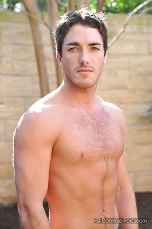 Hot brunette guy Tyler posing naked by Dominic Ford image 1