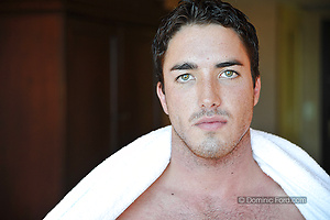 Hot brunette guy Tyler posing naked by Dominic Ford image 2