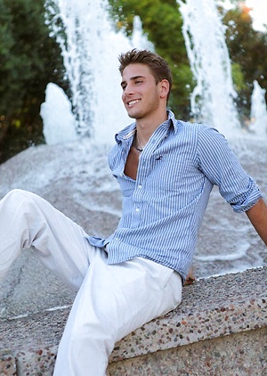 Hot blond college boy naked by Frat Men image 1