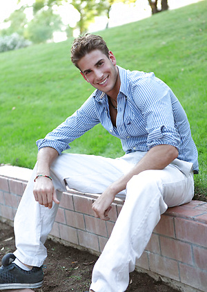 Hot blond college boy naked by Frat Men image 3