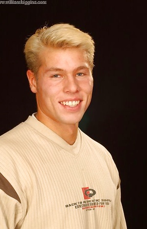 Blond stud shows his fat cock by William Higgins image 1