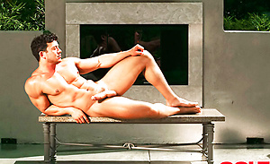 Brunette Carlos Morales naked by Colt Studio image 4