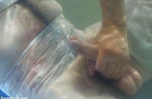 Dante is bound in the sleepsack and made to cum underwater by CJ Madison. by Bound Gods image 11