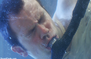 Dante is bound in the sleepsack and made to cum underwater by CJ Madison. by Bound Gods image 12