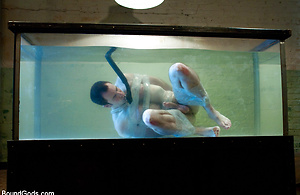 Dante is bound in the sleepsack and made to cum underwater by CJ Madison. by Bound Gods image 14