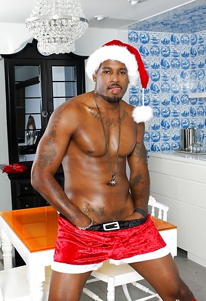 Black muscled Santa Flash by Black Stud Society image 9