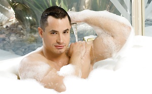 Muscle hunk Antton Harri posing naked by Hot House Backroom image 15