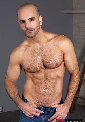 Bald muscle man Adam Russo by Club Inferno image 2