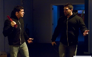 Two muscle hunks Josh Griffin and Vince Ferelli fuck by Hot House Backroom image 2