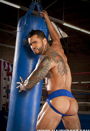 Alexsander Freitas posing by Hairy Boyz image 3