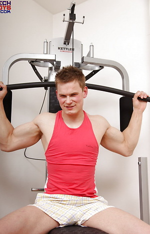 Muscled twink shows cock by Czech Boys image 4
