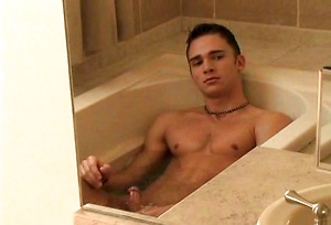 Hot college guy strokes his dick by Frat Men image 12