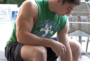 Parker jerking off dick by Frat Men image 4
