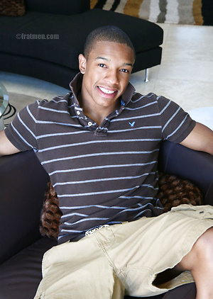 Ebony jock Ty naked by Frat Men image 1