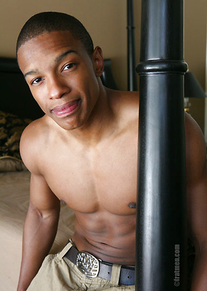 Ebony jock Ty naked by Frat Men image 2