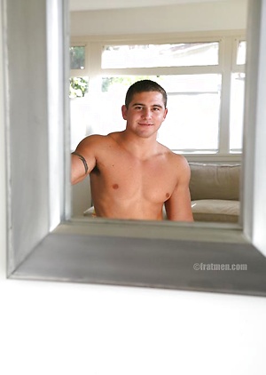 Charlie shows his big cut cock by Frat Men image 3