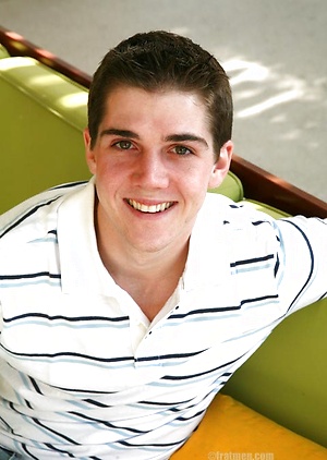 Cute jock show long uncut dick by Frat Men image 1