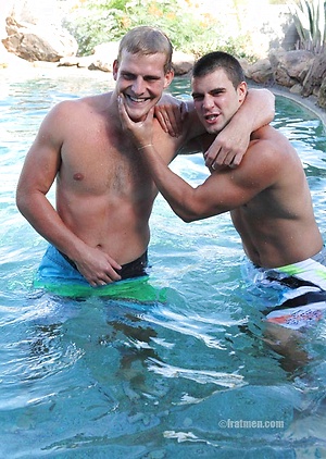 Griff and Abe jacking off by Frat Men image 6