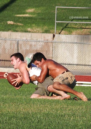 Kumar jacking off dick by Frat Men image 3