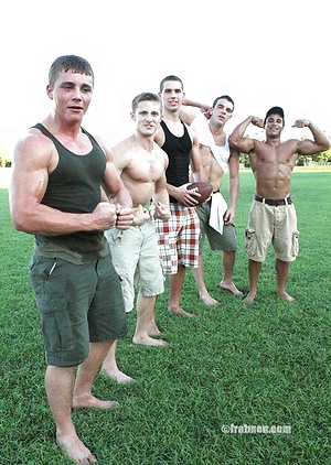 Kumar jacking off dick by Frat Men image 4