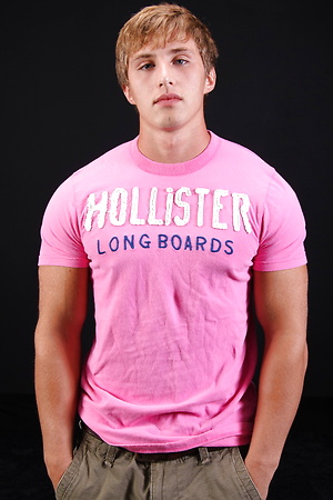 Cute college jock Tobin jacking off by ChaosMen image 7