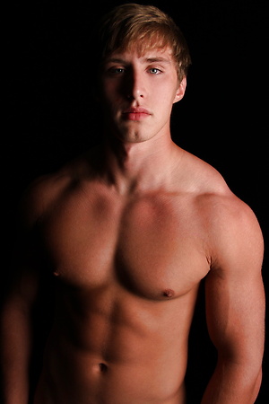 Cute college jock Tobin jacking off by ChaosMen image 15