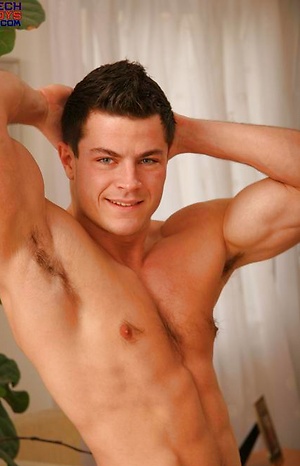 Muscle hunk jacking off dick by Czech Boys image 5