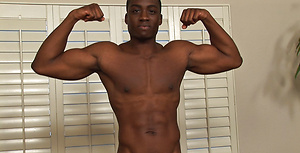 Ebony stud Derek jerking off cock by SeanCody image 6