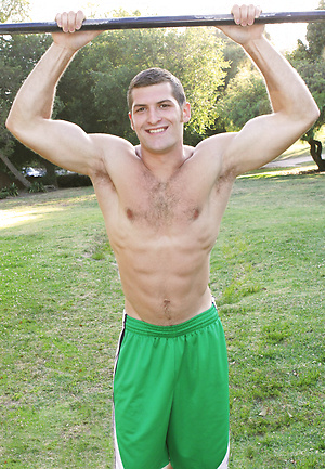 Hot stud Thomas workout outdoors and shows his cock by SeanCody image 5