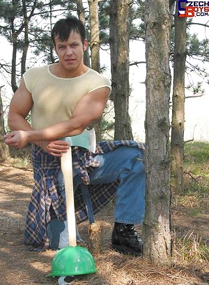 Muscle man from Czech posing naked by Czech Boys image 1